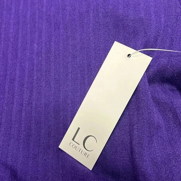 Women’s LC Couture Purple Long Sleeve Top Size M/L NWT - Picture 4 of 4